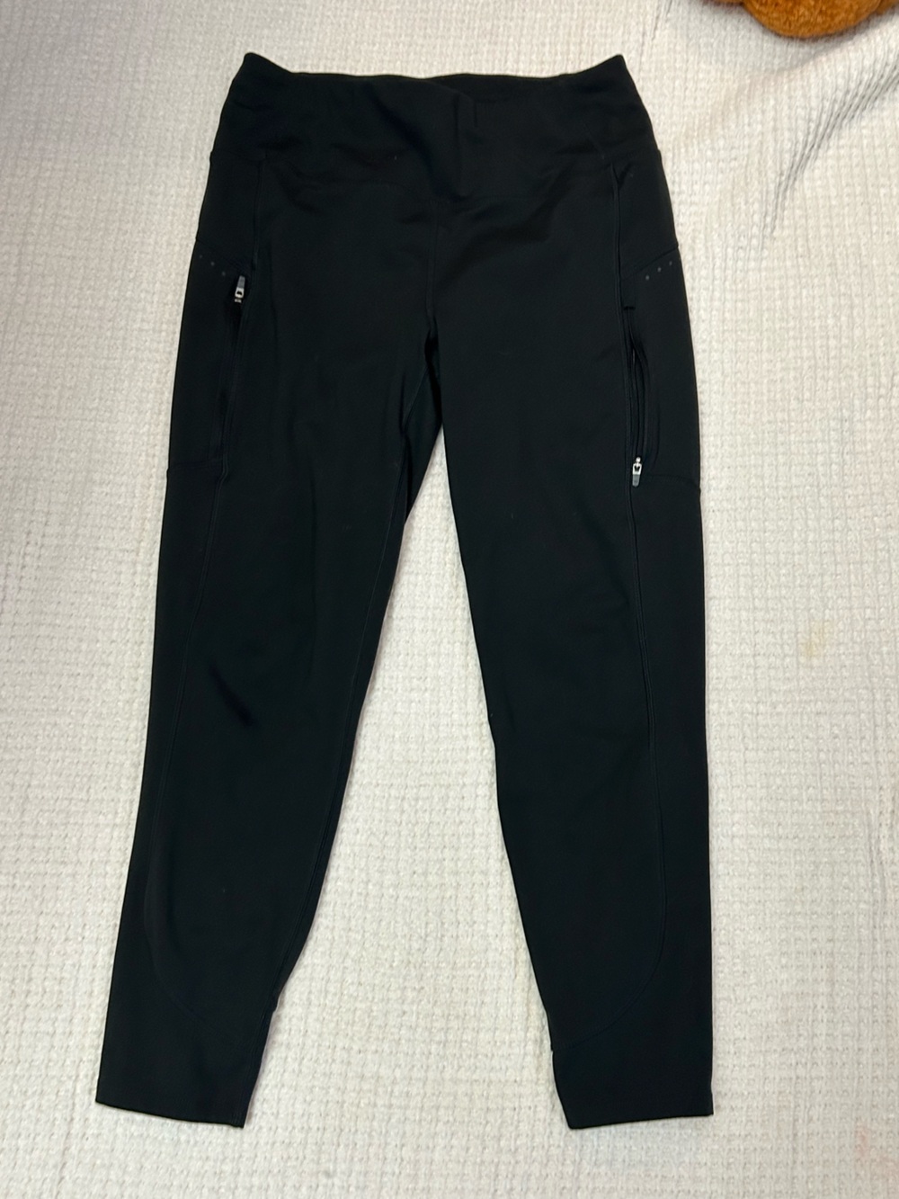 Mondetta Black Zip-Pocket Athletic Leggings